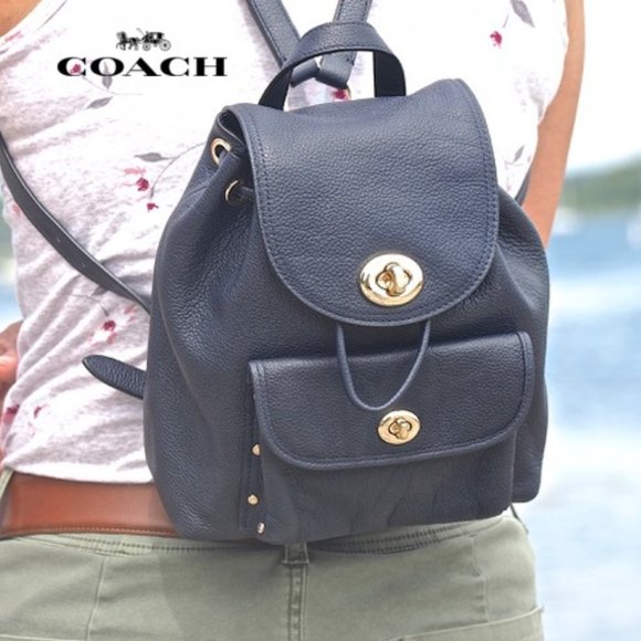 coach mini turnlock backpack